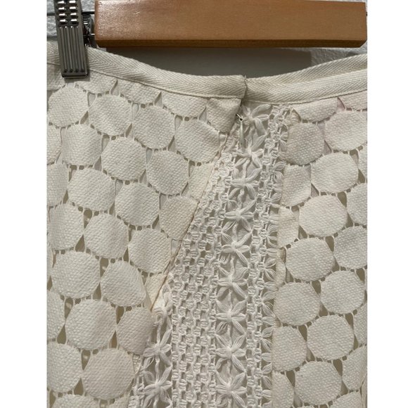 SEE BY CHLOE Boho Fringed Crochet Beige Skirt - Picture 4 of 5